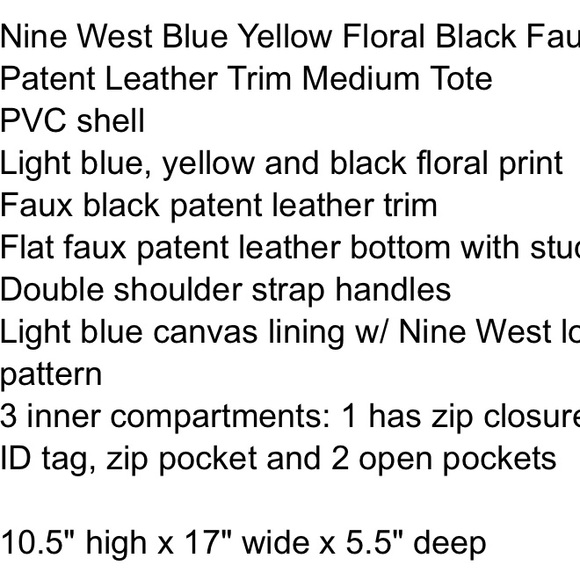 🎉HP🎉Nine West tote bag - Picture 17 of 17